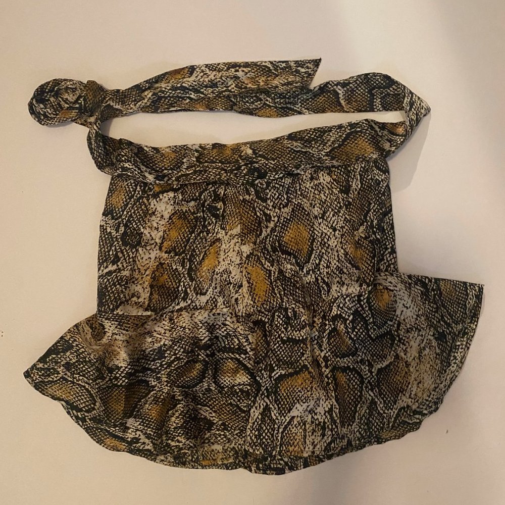 Zara Snake Skin Miniskirt w/ Belt